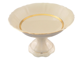 Ваза для фруктов на ножке 23 см. Слоновая кость  арт.07516155-1239