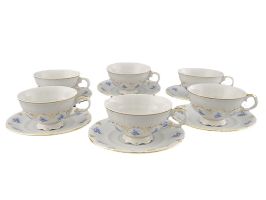 Набор чашек низких с блюдцем 6 шт. арт.07160425-0009