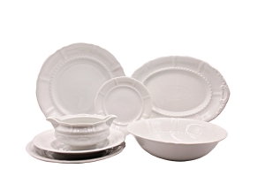Сервиз столовый (без супницы) на 6 персон. Соната, Белый фарфор  арт.07162012-0000