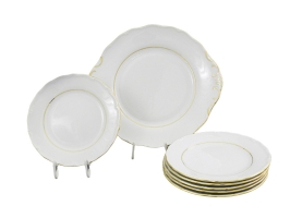 Сервиз для торта "Верона" 7 предметов с десертными Тарелками 17 см. арт.67161017-1139