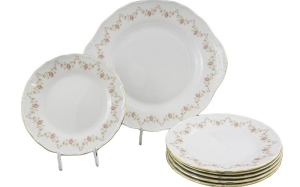 Сервиз для торта 7 предметов с Тарелками 17 см арт.67161017-0158